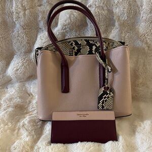 Beautiful Kate Spade Two-Tone Purse in Pink and Burgundy